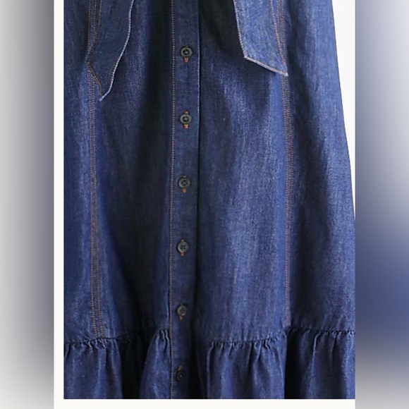 J. Crew Chambray Tie Waist Shirt Dress - Picture 2 of 6